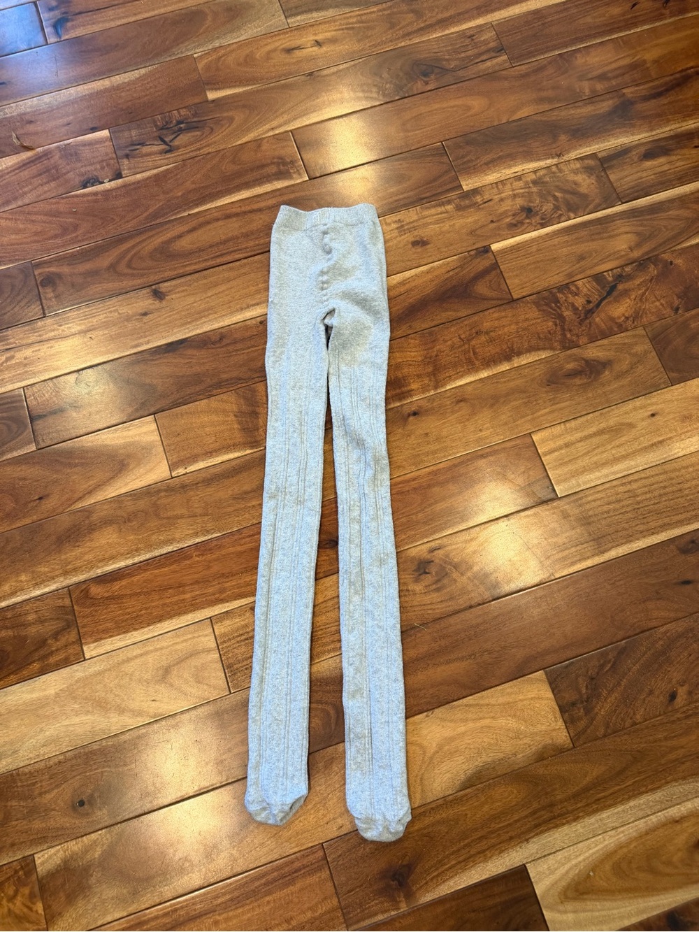 Target Light Gray Ribbed Tights size 12/14 new